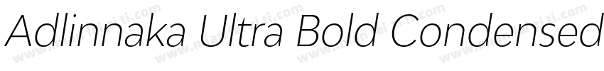 Adlinnaka Ultra Bold Condensed字体转换